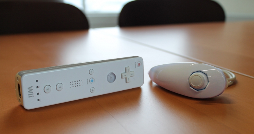 Wii Programs Closeup of a Wii video game controller