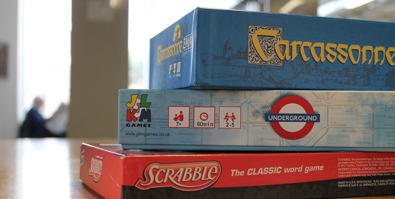 Games and Hobbies Closeup of board games